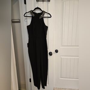 Eliza J Black Embellished Jumpsuit